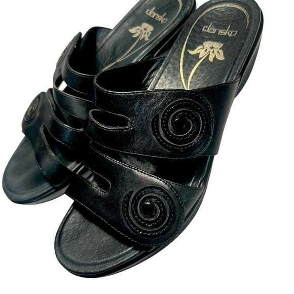 Dansco Dixie Black Leather Slip On Sandals Womens 39 - Picture 3 of 14